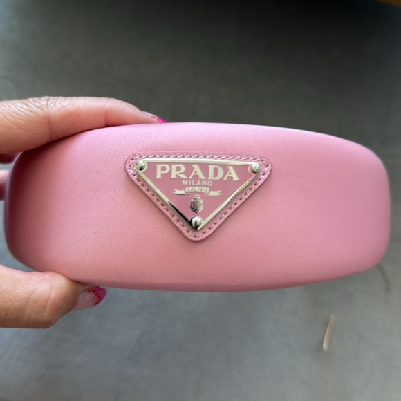 Prada pink re-nylon headband (normal width); worn 2x - Picture 2 of 7